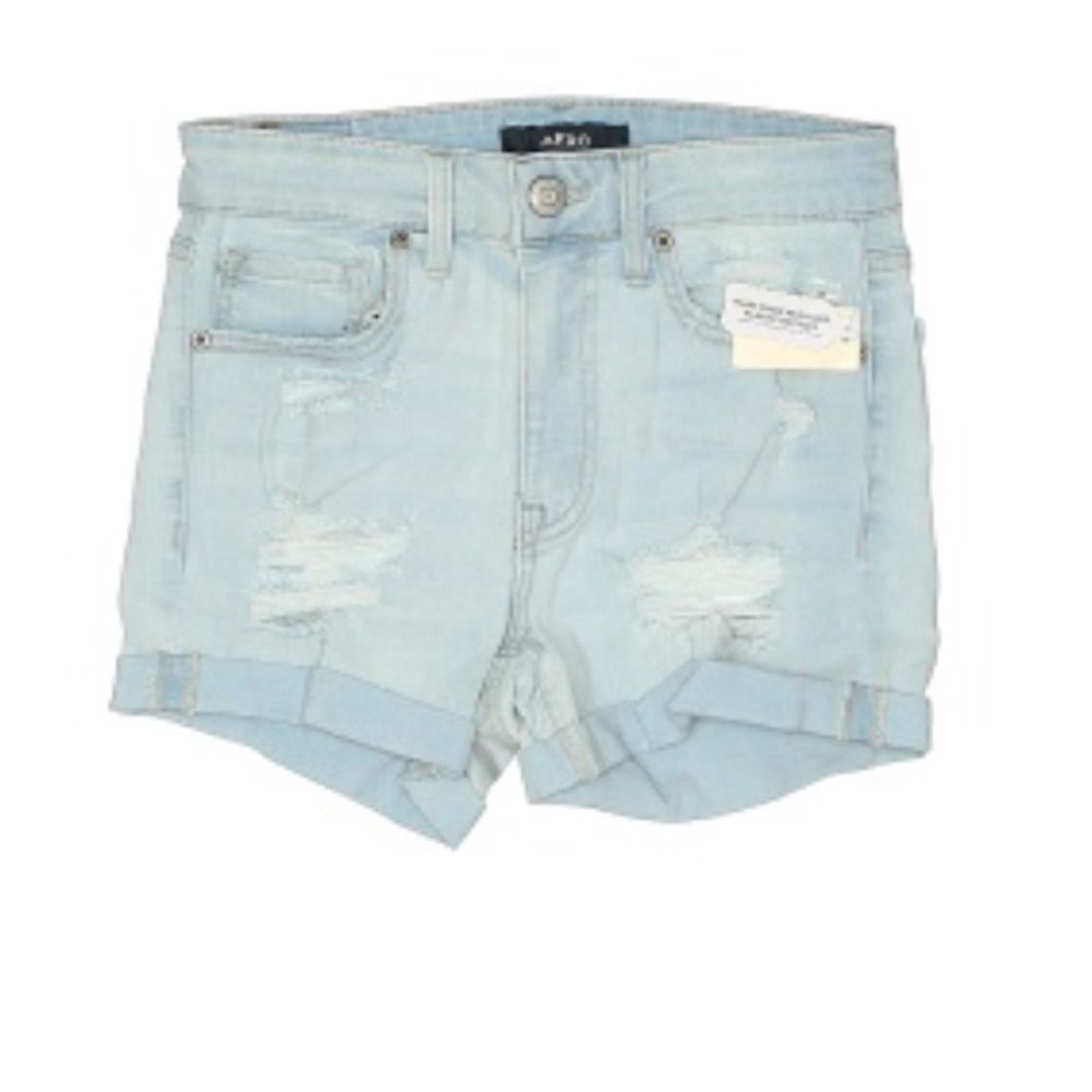 Aeropostale size 2 ripped blue jean shorts distressed cuffed